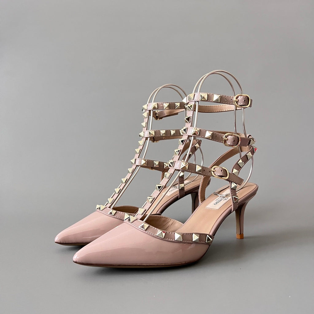 Valentino Rockstud Caged Pump 65mm Poudre #334615