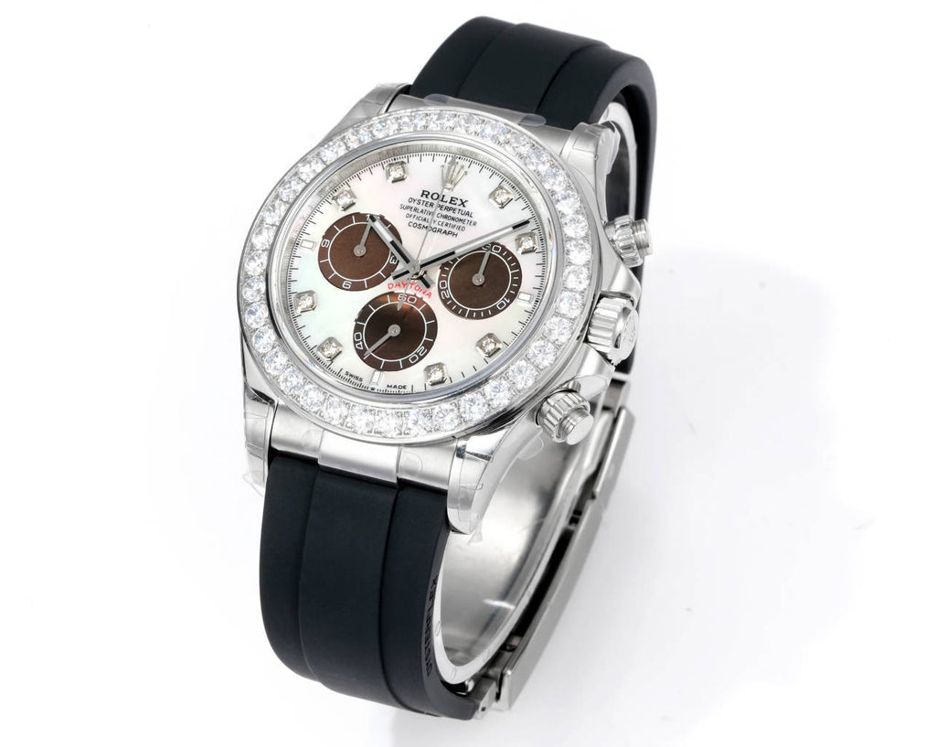 Rolex Men's Automatic Mechanical Movement 100 Meter Water Resistant Dial Watch with Diamonds #75863