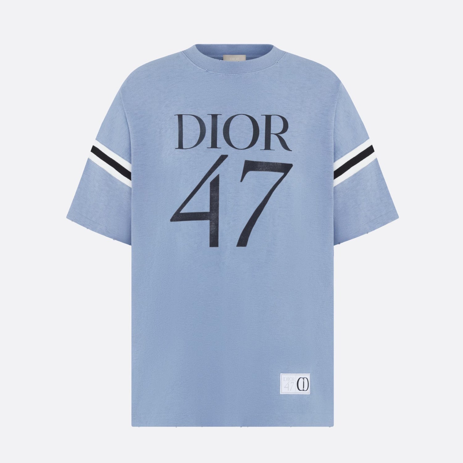 Dior Men's Summer Solid Color Letter Print Round Neck Loose Cotton Short Sleeve T-Shirt #97768