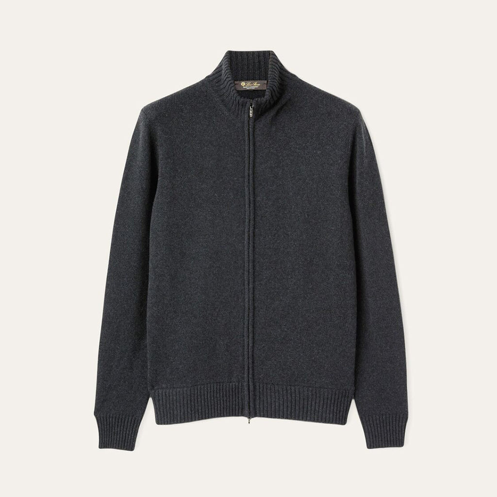 Loro Piana Men's Spring And Autumn Fashion Parksville Long Sleeve Solid Color Zipper Casual Cashmere Aviator Jacket Ngvp #9482