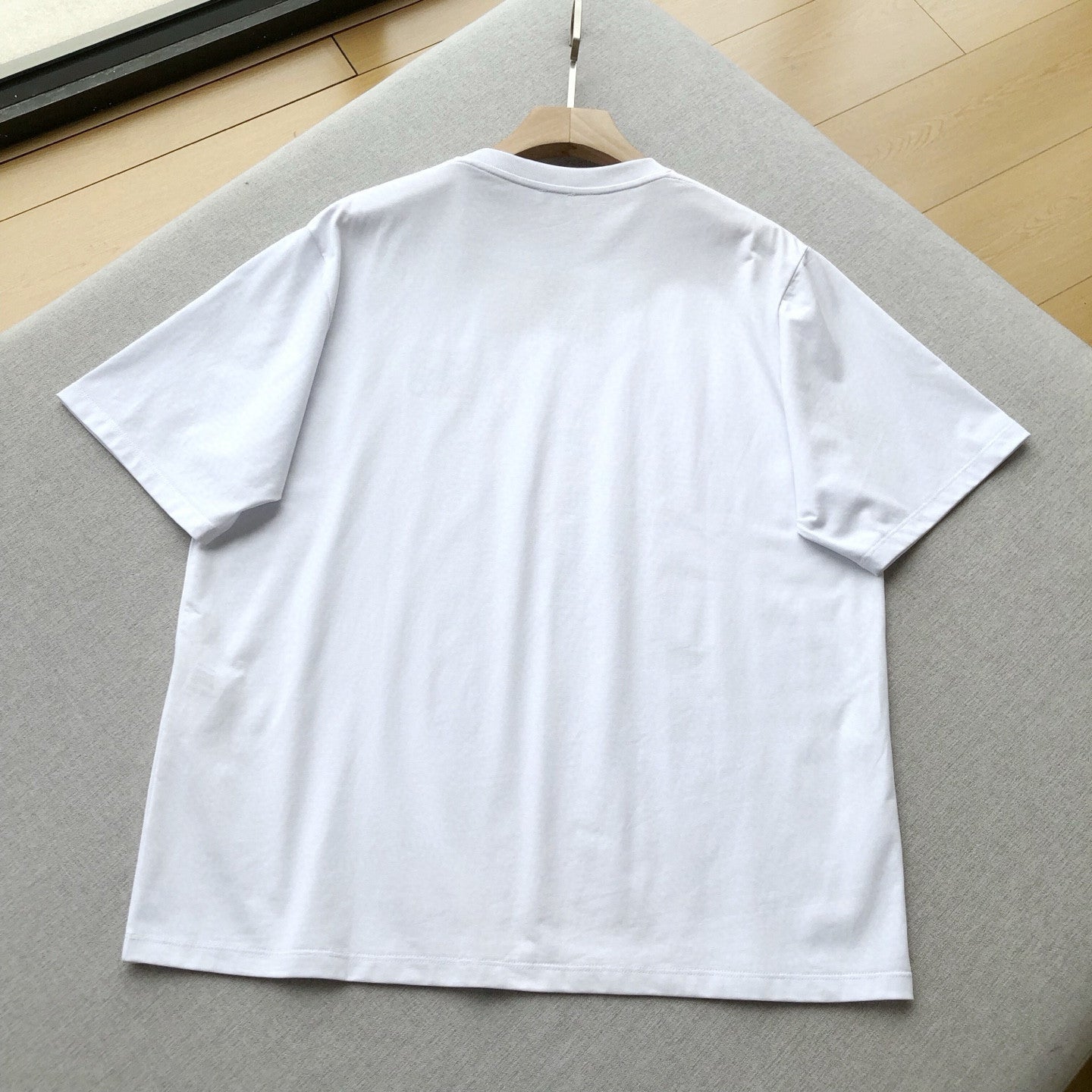 Loewe Men's Summer Embroidered Logo Pattern Round Neck Solid Color Cotton Short Sleeve T-Shirt #75589