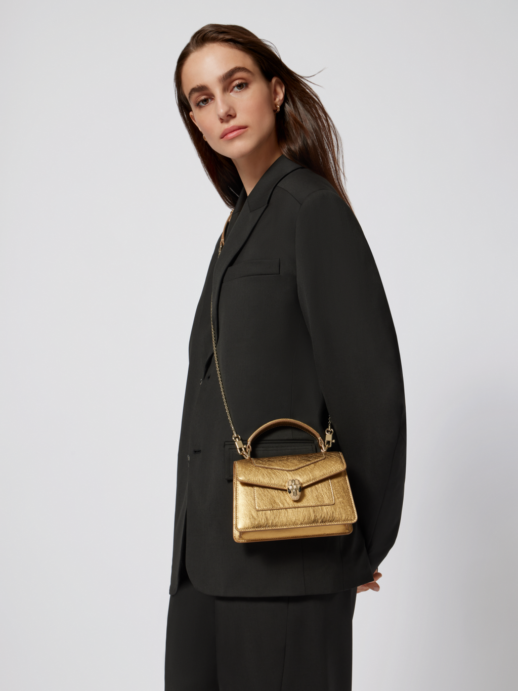 Bvlgari Women's Serpenti Forever Series Fashion Solid Color Mini Top Handle Bags Leather Bags #71971
