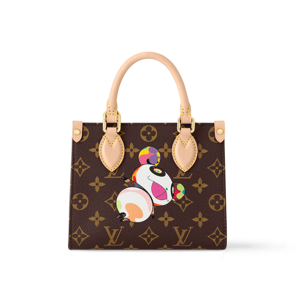 Louis Vuitton Lv X Tm Onthego Bb Women's Brown Old Flower Full Printing Removable Adjustable Shoulder Strap Coated Canvas Splicing Cowhide Tote Bag Shopping Bags Shoulder Crossbody Handbags #75413