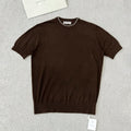 Brunello Cucinelli Men's Summer Solid Color Round Neck Cotton Short Sleeve T-Shirt #76658