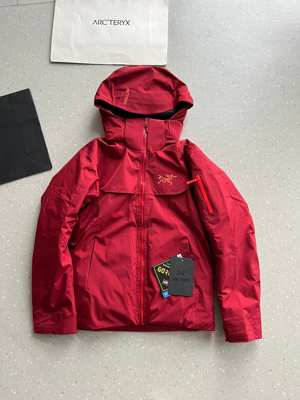 Arcteryx Autumn And Winter Solid Color Zipper Waterproof Windproof Long-Sleeved Hooded Jacket #74667
