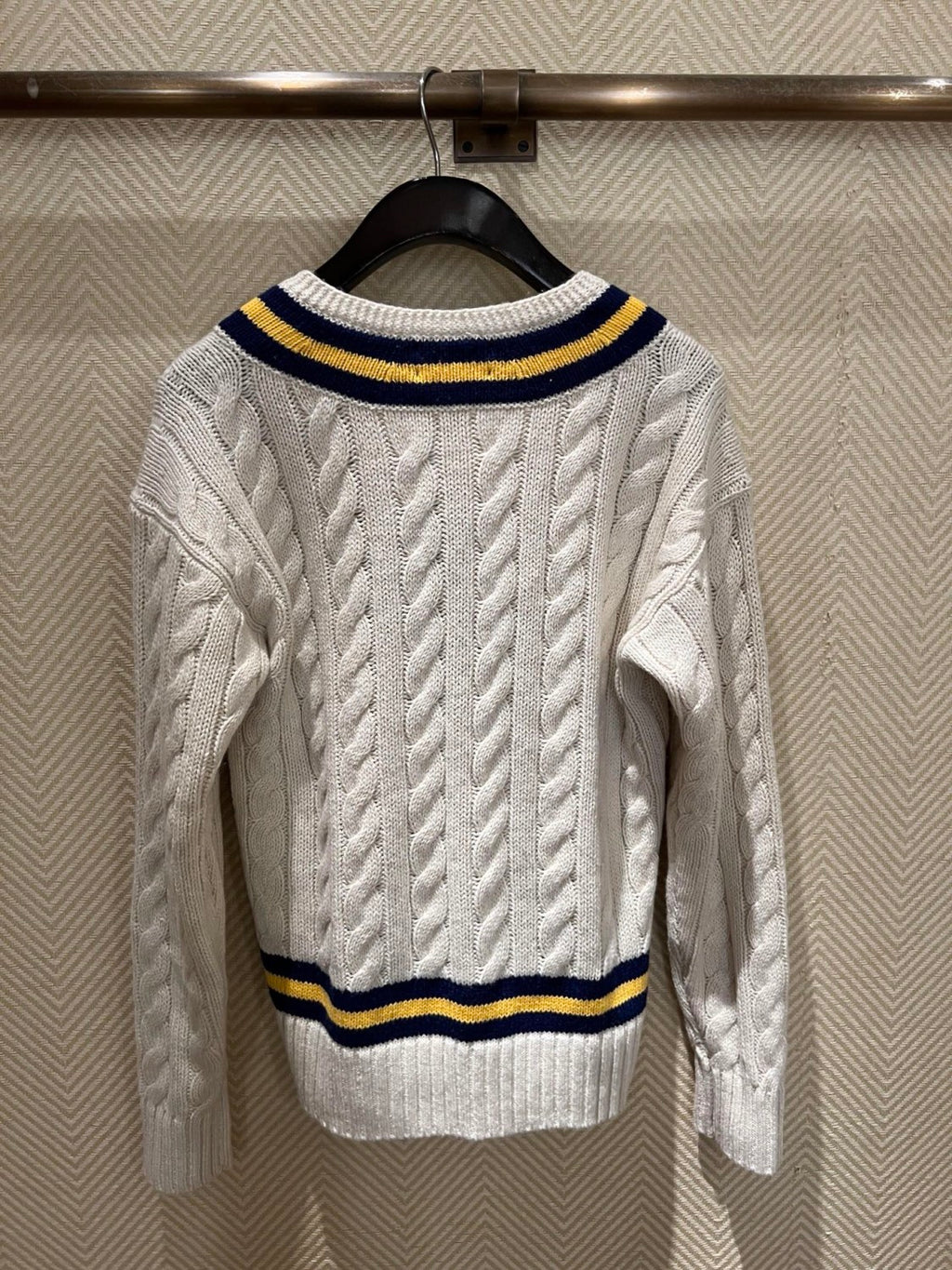 Ralph Lauren Men's Polo Solid Color V-neck Pullover Long-sleeved Autumn And Winter Knitted Wool Polo
