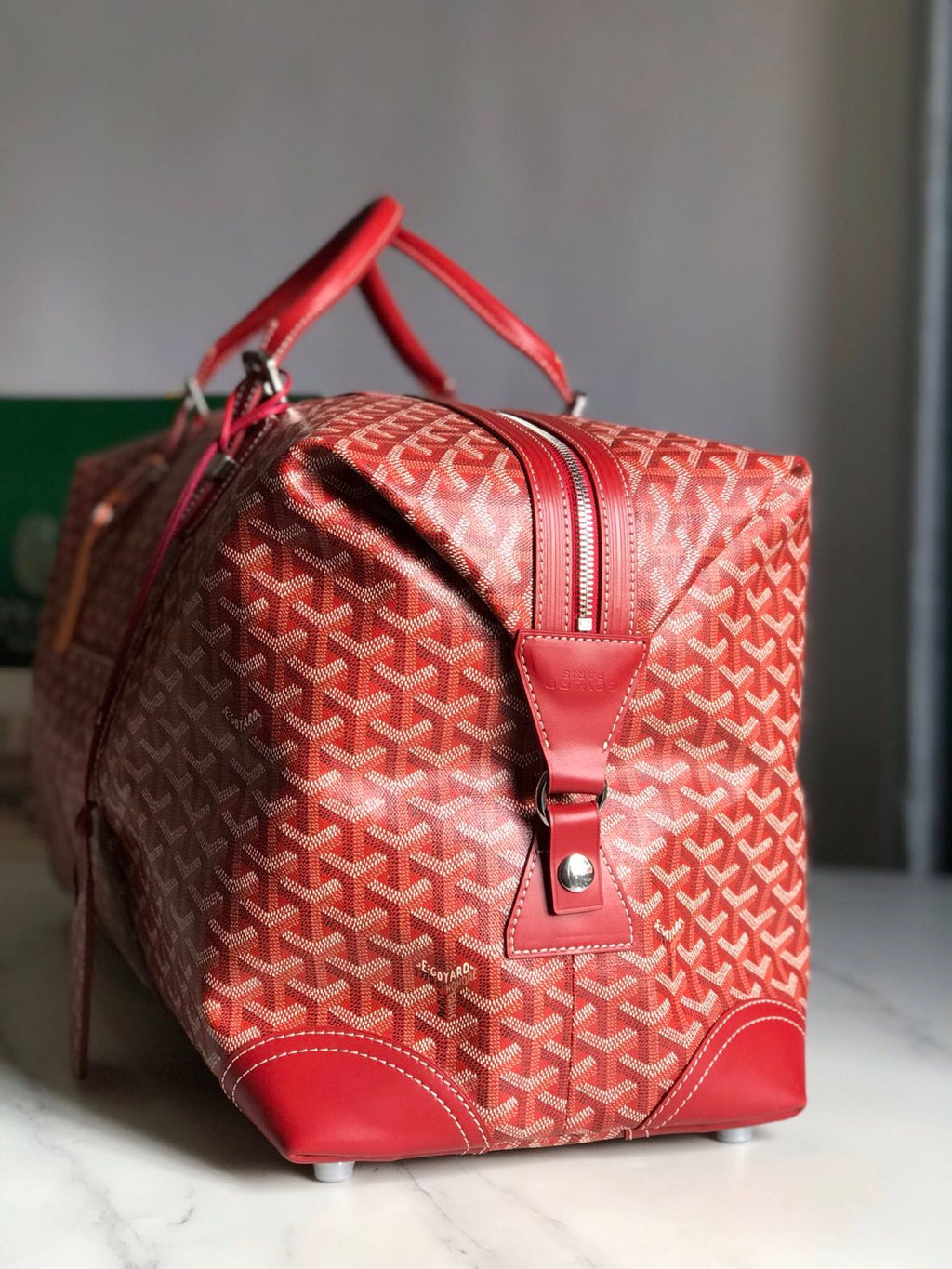 GOYARD Bowling45 Men's And Women's Fashion Classic All-over Print Zipper Closure Canvas Leather Oversized Travel Bag Bags BOWLIN045TY33CL33P #78364