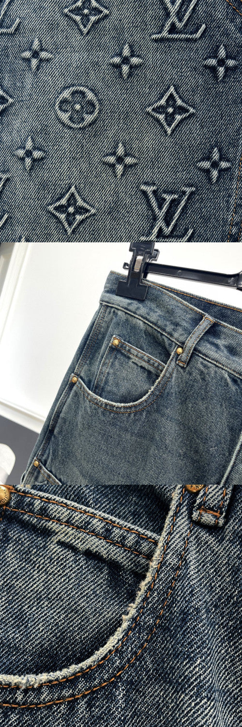 LouisVuitton Spring And Autumn Long Sleeved Denim Coat and Pants Set #94515