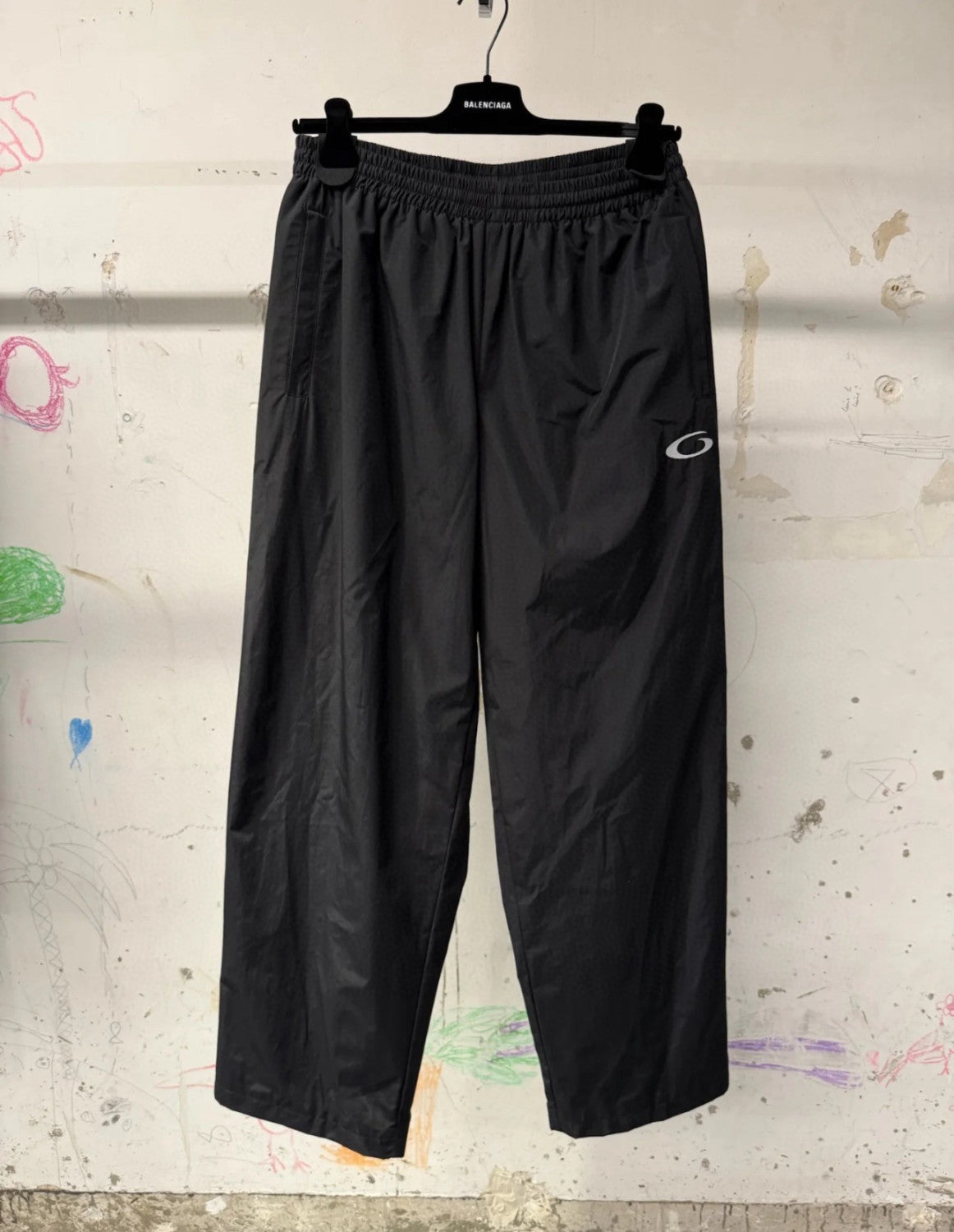 Balenciaga Men's Spring/Summer Solid Color Elastic Mid-Waist Lace-Up Casual Pants #75632