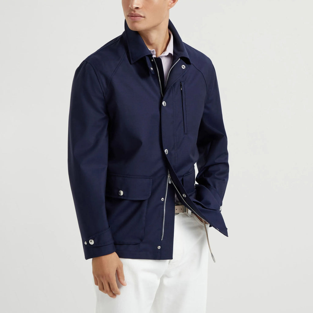 Brunello Cucinelli Men's Spring And Summer Fashion Shoulder Insert Sleeve Military Jacket Light And Comfortable Temperament Jacket Coat Ngvp #9961