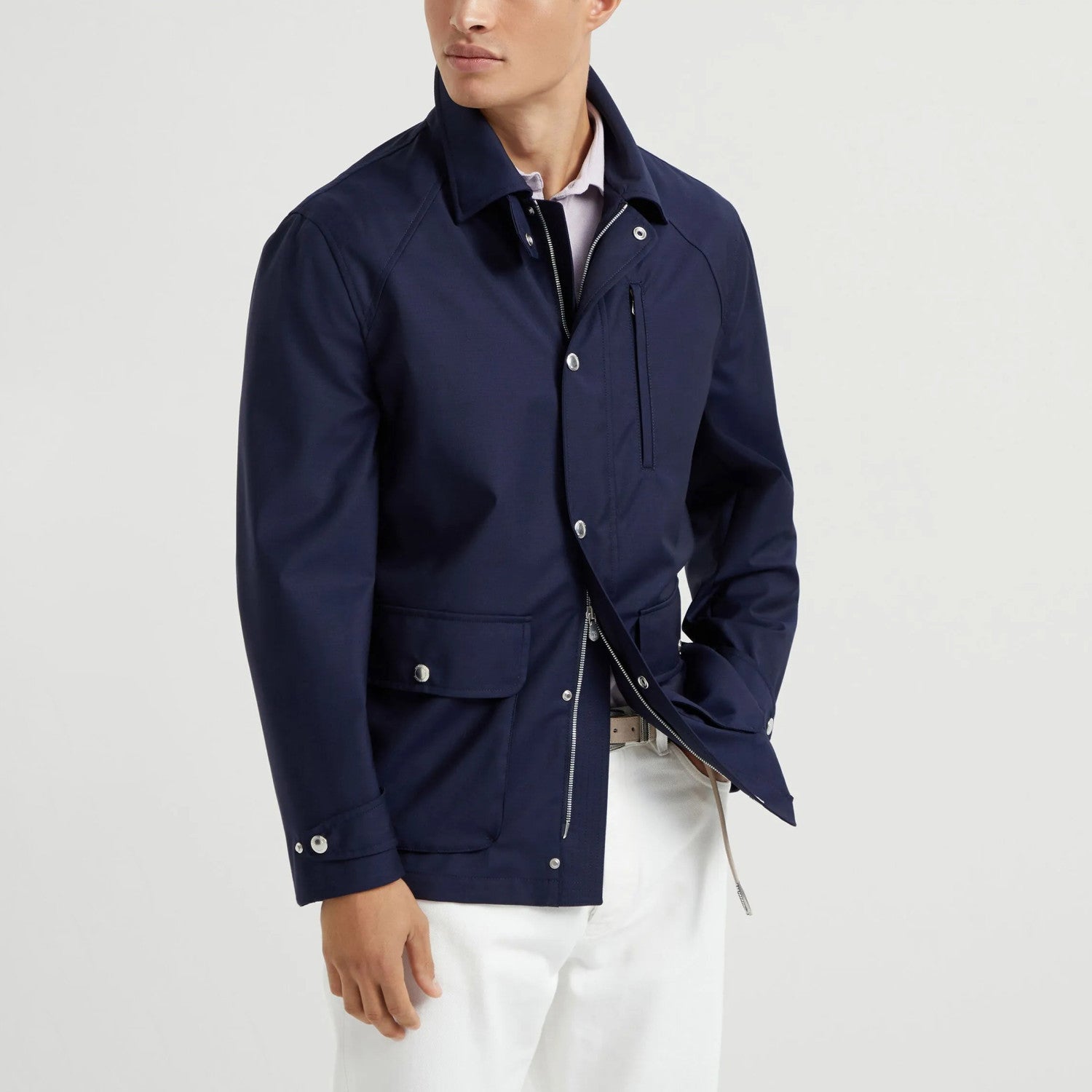Brunello Cucinelli Men's Spring And Summer Fashion Shoulder Insert Sleeve Military Jacket Light And Comfortable Temperament Jacket Coat Ngvp #9961