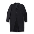 MRLEERO Men's Spring And Fall Black Splicing Design Long Single Breasted Long Sleeved Jacket #73727