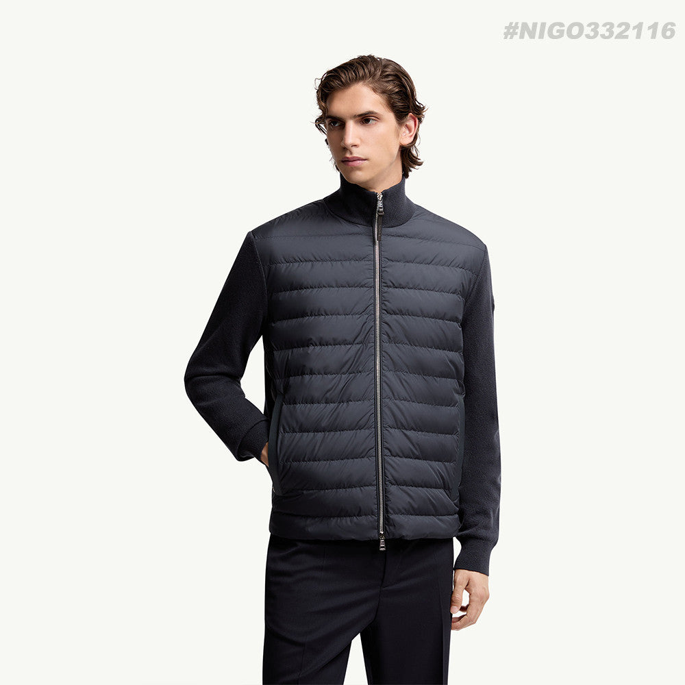 MONCLER PADDED CORDUROY Men's Goose Down Trendy Fashionable Simple Comfortable Stand Collar Warm Zipper Lightweight Wweater Fit Casual Down Jacket #332116