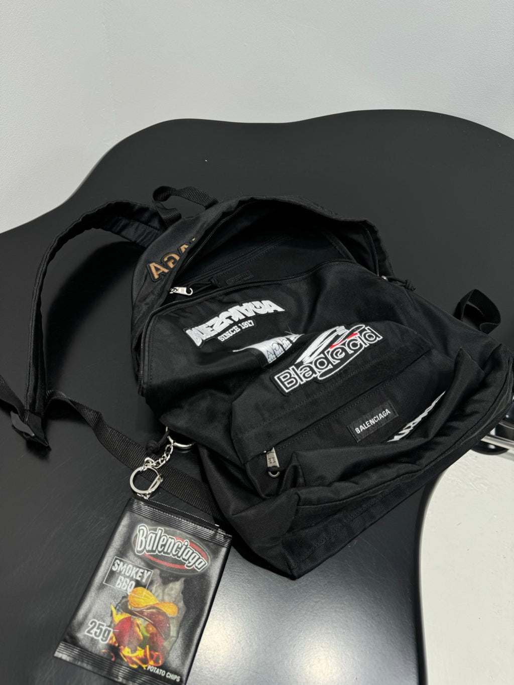 Balenciaga Men's Explorer Backpack in Black #335602