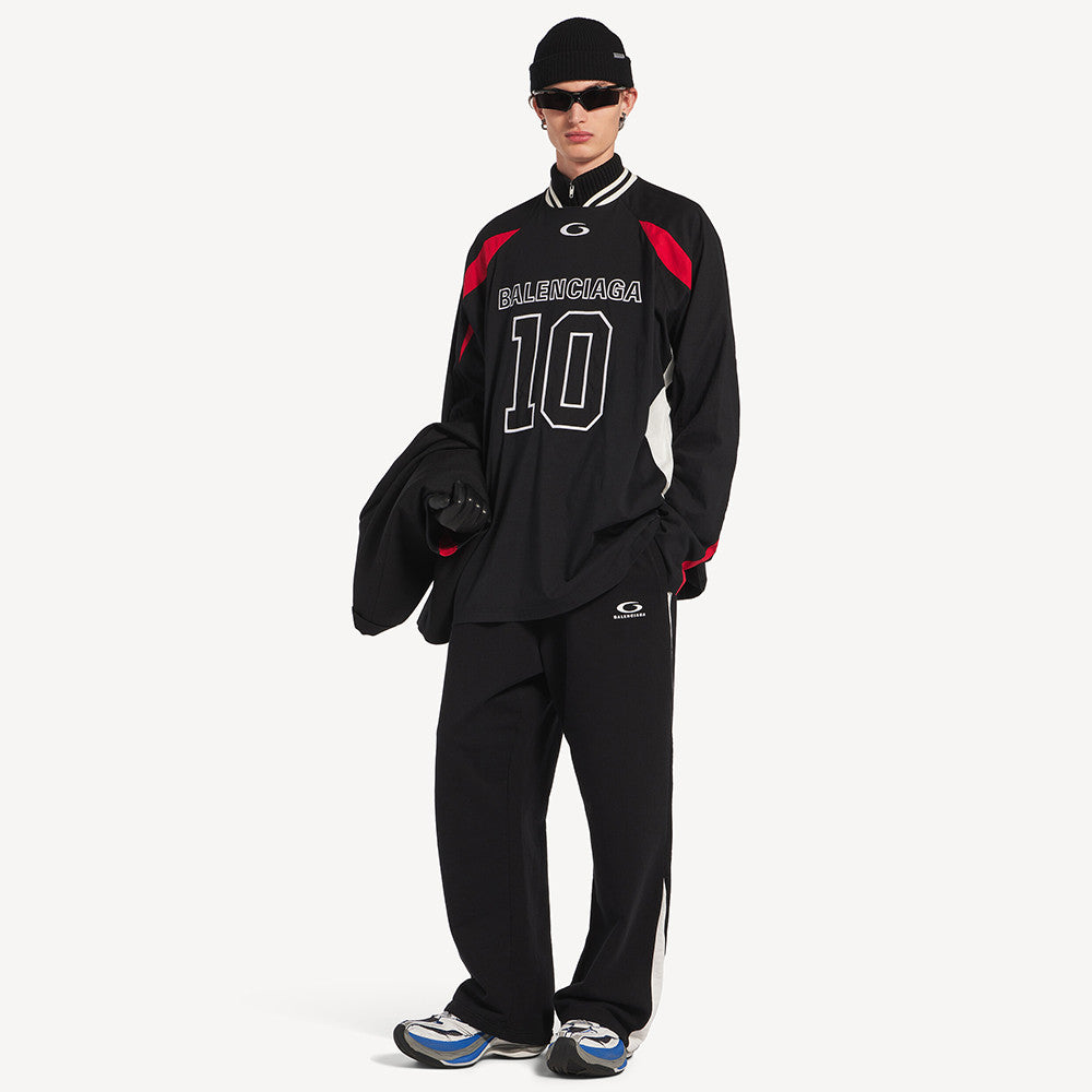 Balenciaga Men's Balenciaga NBA Collaboration Oversized Long Sleeve T-shirt in Black Multicolor #377156