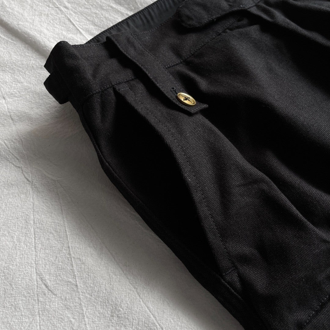Louis Vuitton Men's Summer Black Logo Letter Loose 5 Points Short Pants #98875