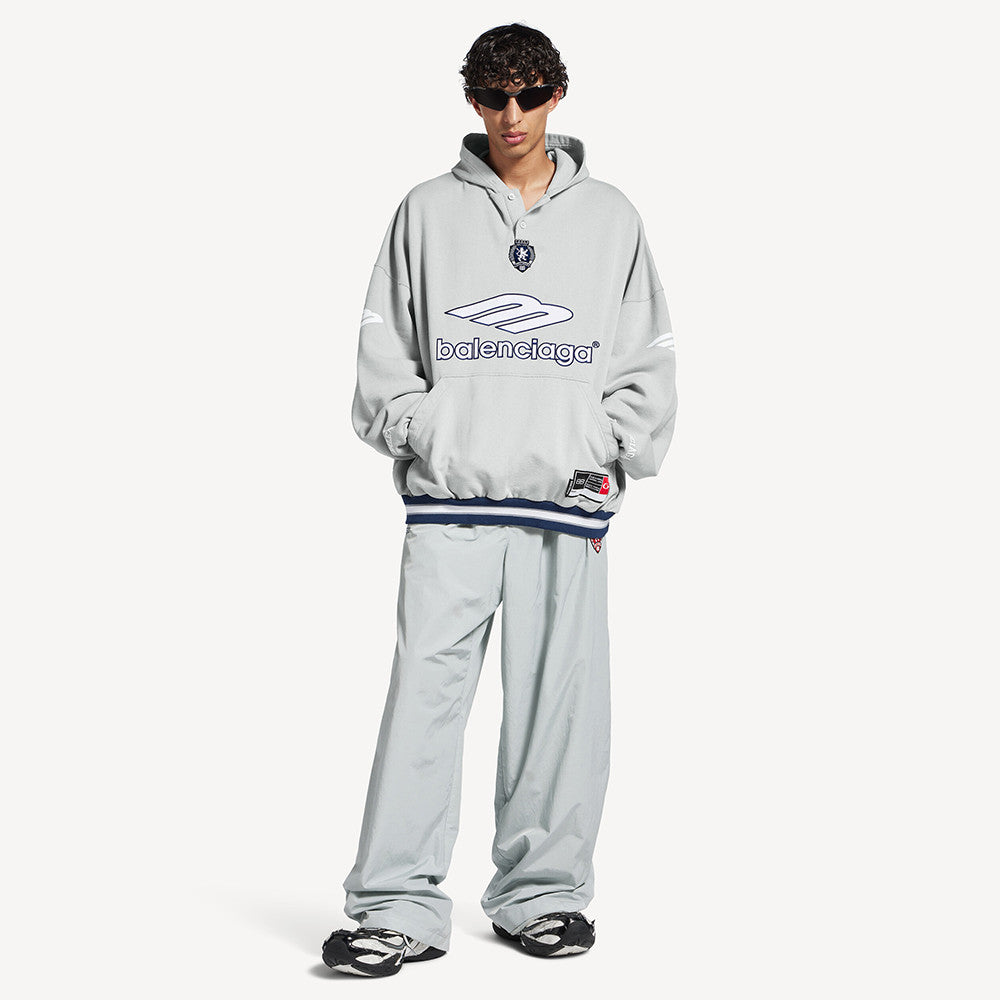 Balenciaga Top-quality Version Men's 3b Football Polo Hoodie in Grey white #336845