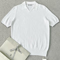 Brunello Cucinelli Men's Business Casual Spring Summer Cotton British Ribbed Knit Polo Shirt Fashion Trend Casual Comfort Lapel T-Shirt Ngvp #1347