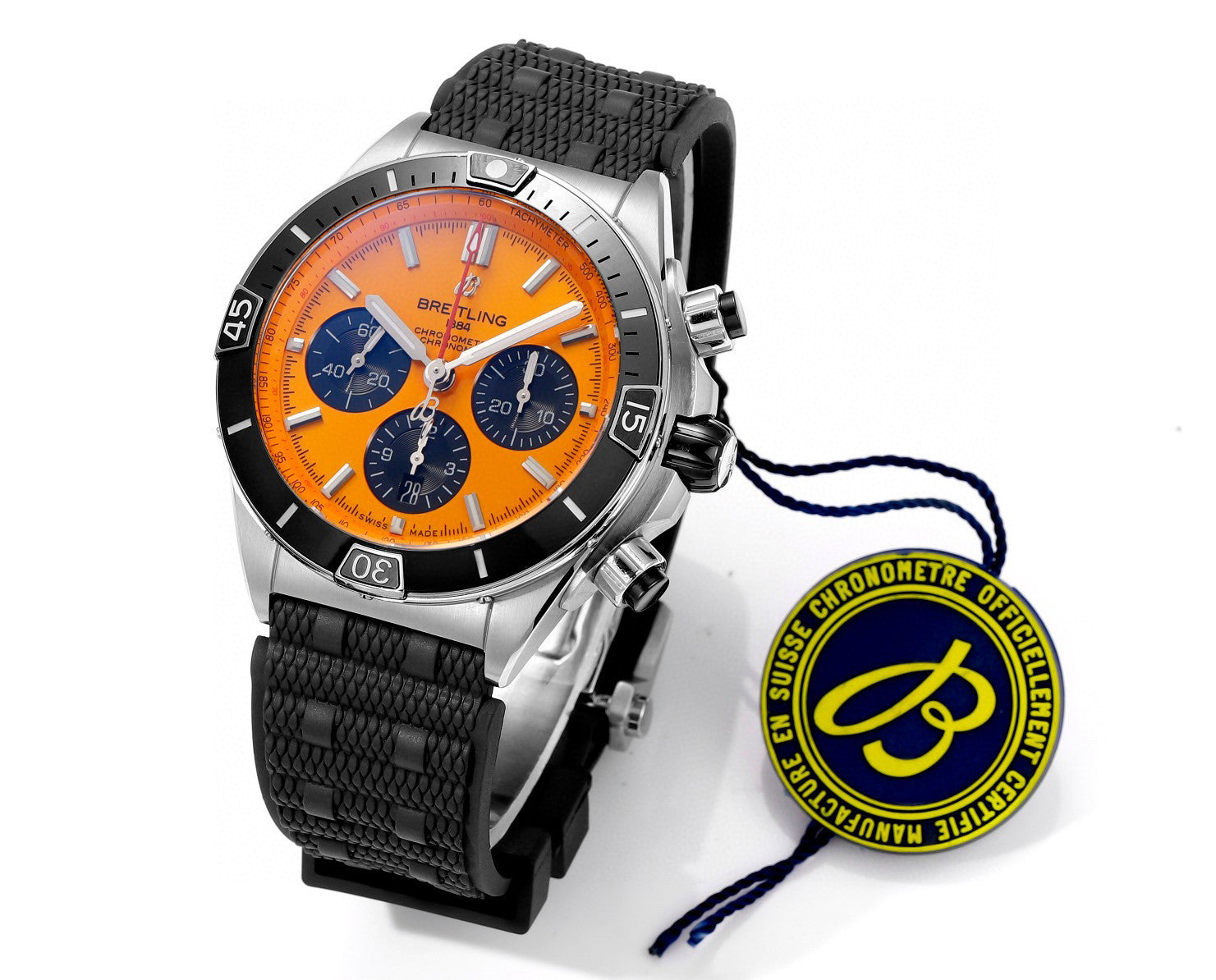 Breitling Silicone Bracelet Mechanical Watch #96675