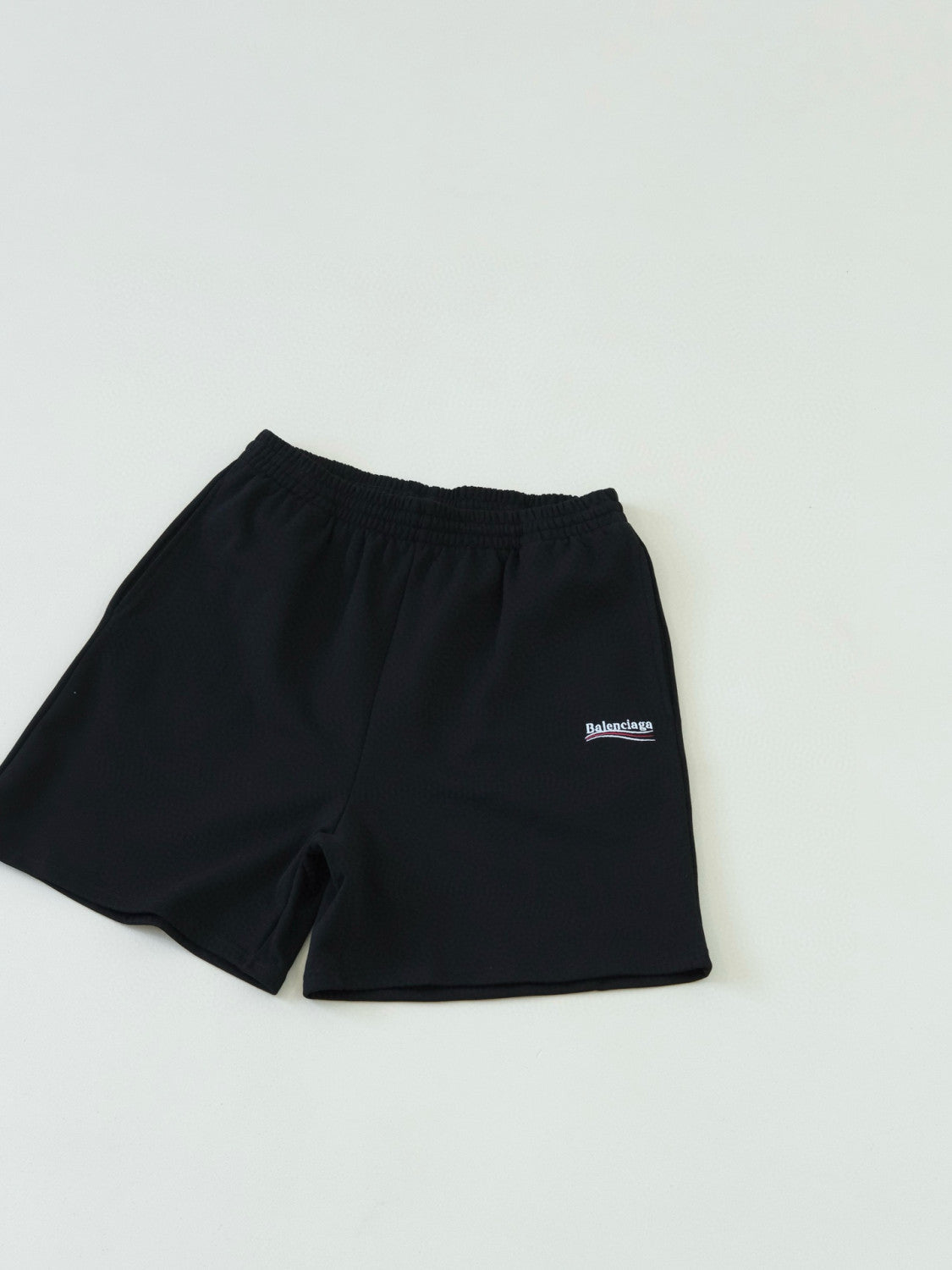 Balenciaga Men's Summer Solid Color Letter Print Elastic Waist Casual Shorts Pants #98974