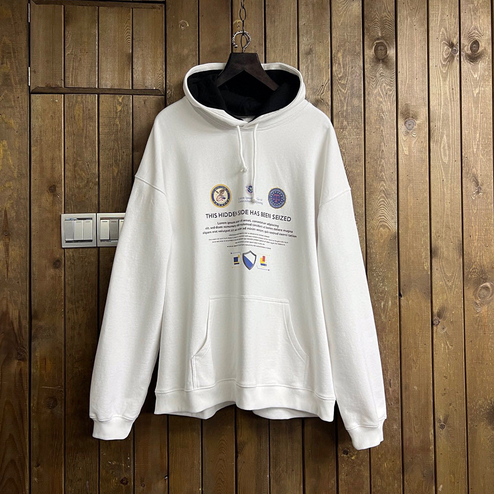 Vetements Letter Print Hooded Sweatshirt Ngvp #6663