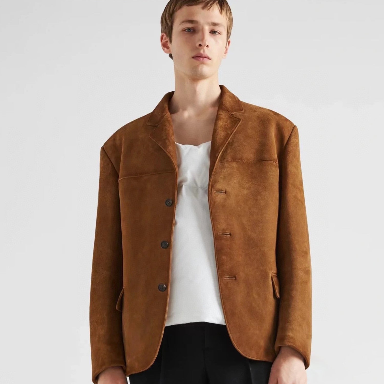 Prada Men's Single Breasted Vintage Jacket Ngvp #6745