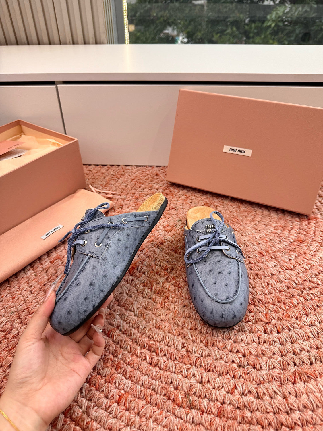 MiuMiu Mesh Mary Jane Shoes #383828