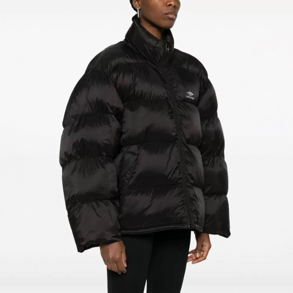 Balenciaga Men's Women's Autumn And Winter Standing Collar Solid Color Zipper Long Sleeve Puffer Down Jacket #73355