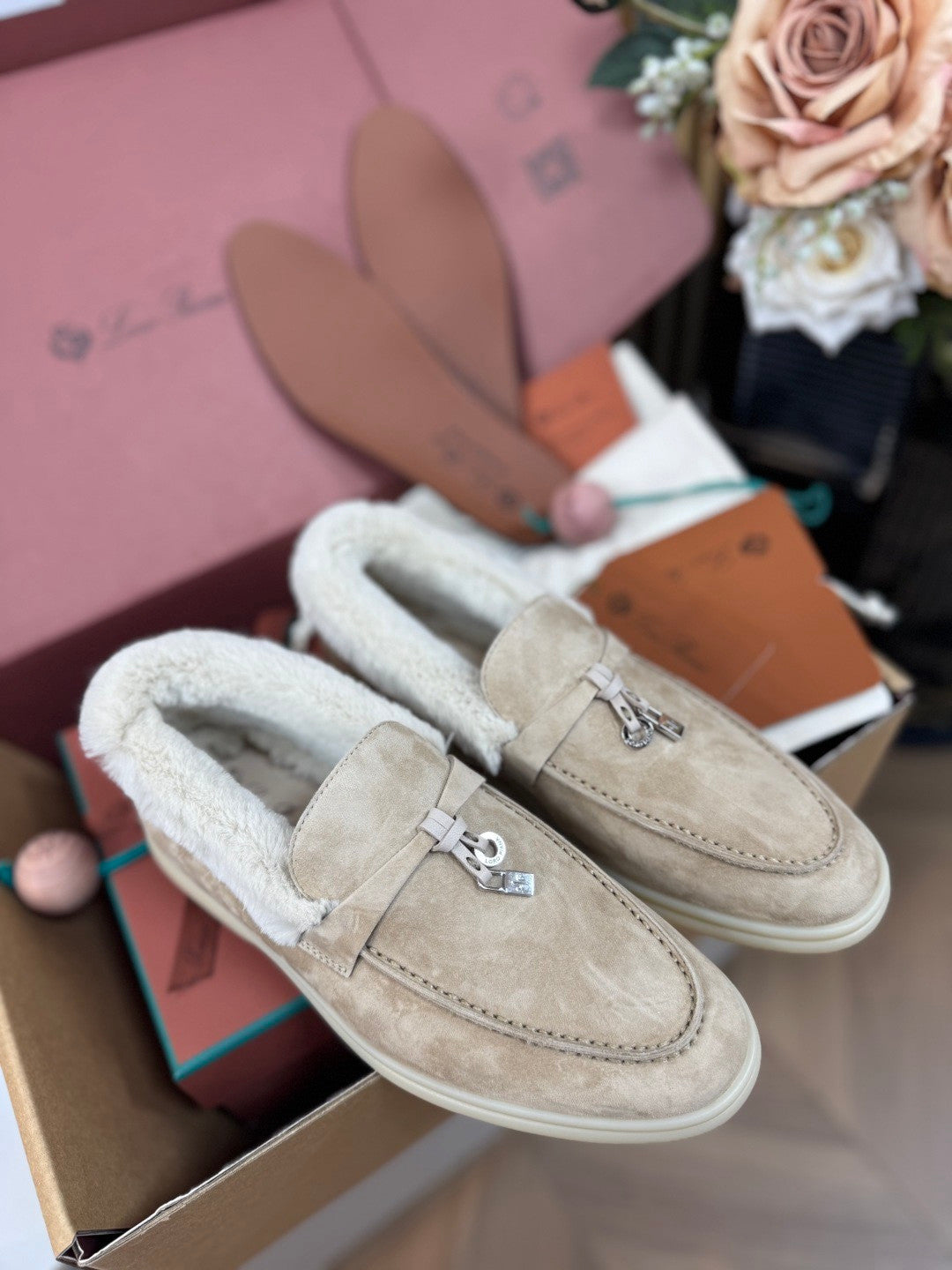 Loro Piana Summer Charms Walk Loafer Suede Moorland #334047