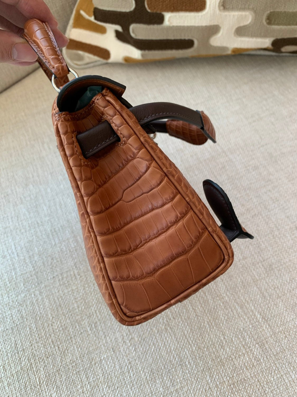 Hermes Kelly Doll Kraft Paper 2H Millennium Doll Top-grain Genuine Imported Alligator Leather Shoulder Crossbody Bag Bags For Other Colours Please Contact Customer Service #195072