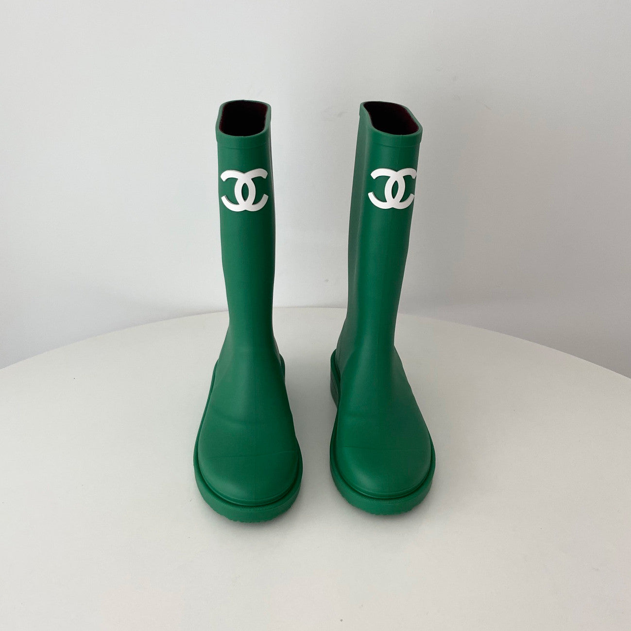 Chanel Women's And Men's Fashion Casual Solid Color Logo Round Toe Rain Boots Shoes #78513