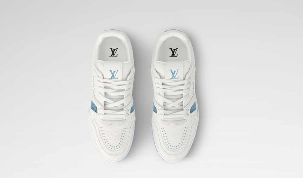Louis Vuitton Men's & Women's LV Trainer Sneakers All-Season Low-Top Solid-Color Round-Toe Lace-Up Leather Casual Shoes #81532