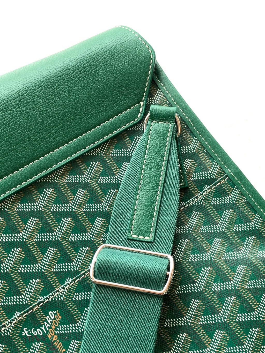 GOYARD Coursier Men's and Women's Solid Color Adjustable Shoulder Strap Canvas Spell Calfskin Messenger Bag Crossbody Shoulder Bags #77783