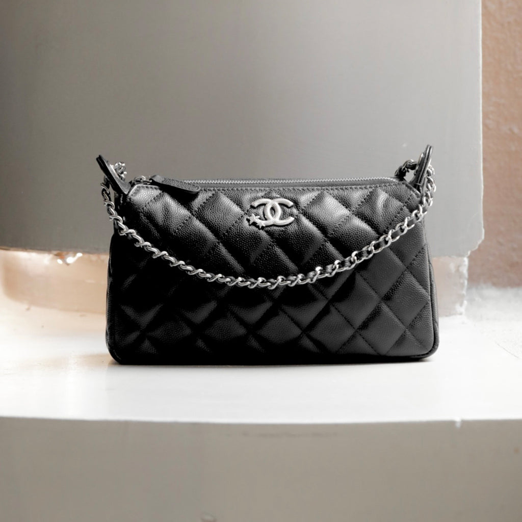 Chanel Star Double C With Diamond Logo Mahjong Bags Armpit Crossbody Bag Fashion Luxury Caviar Banquet Bag #81421