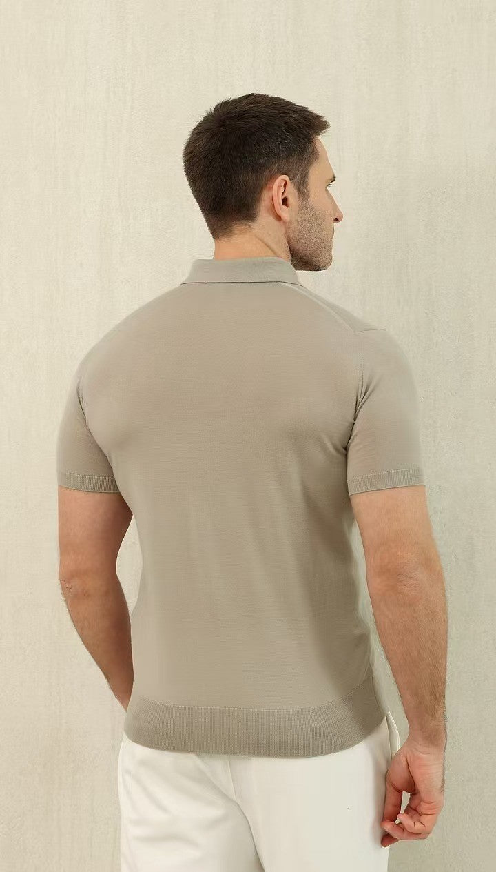 Loro Piana King's Gift® Men's Polo Shirt Spring Summer Fashion Casual Button Short Sleeve Top Knitted T-shirt Lapel Men's Clothes Ngvp #9957