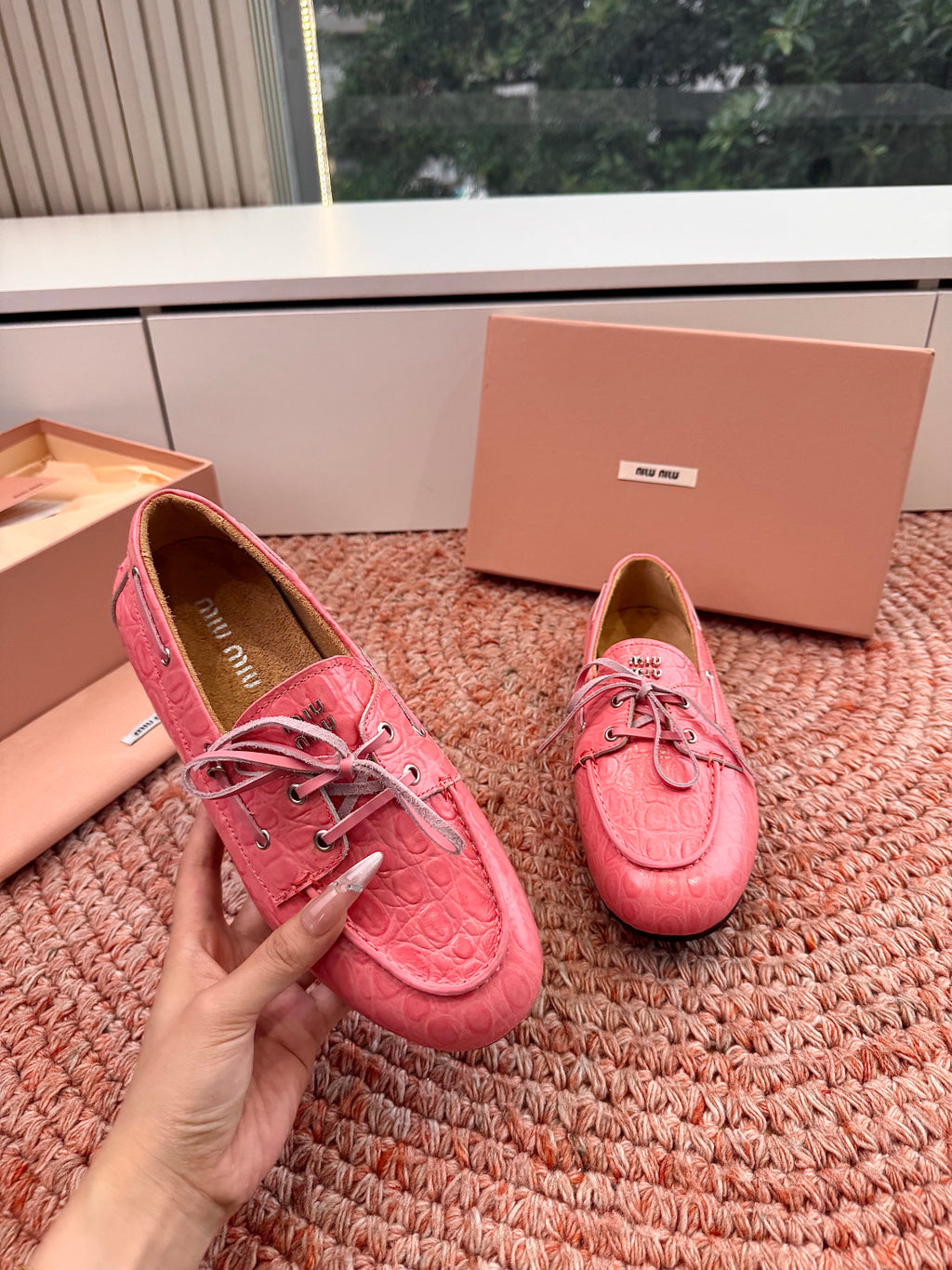 MiuMiu Mesh Mary Jane Shoes #383824