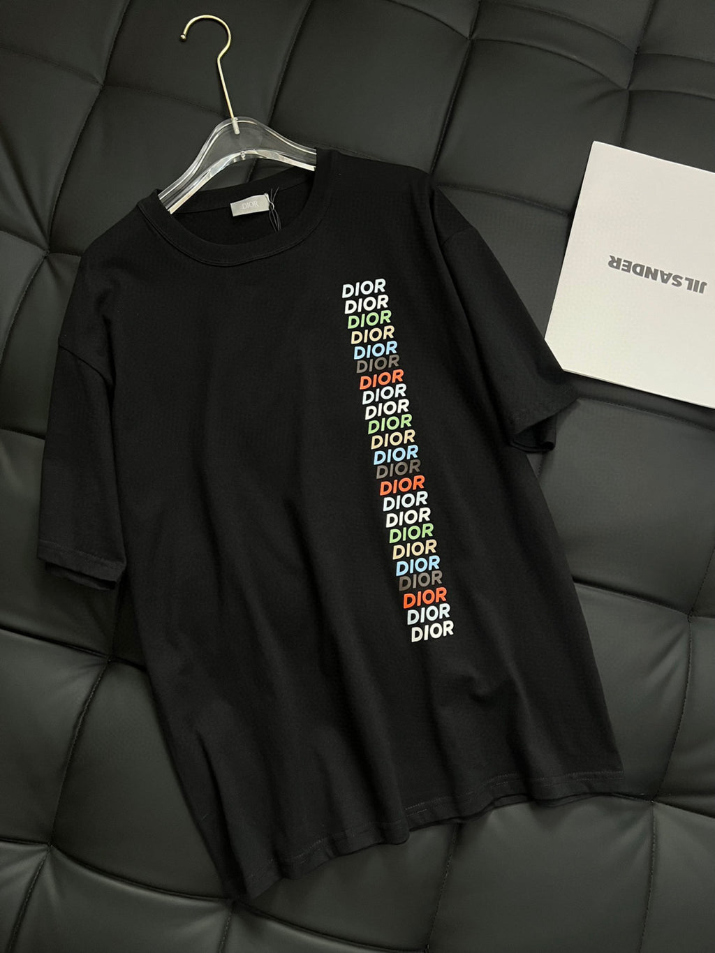 Dior Men's Summer Colorful Letter Short Sleeve Loose Fit T-Shirt #97256