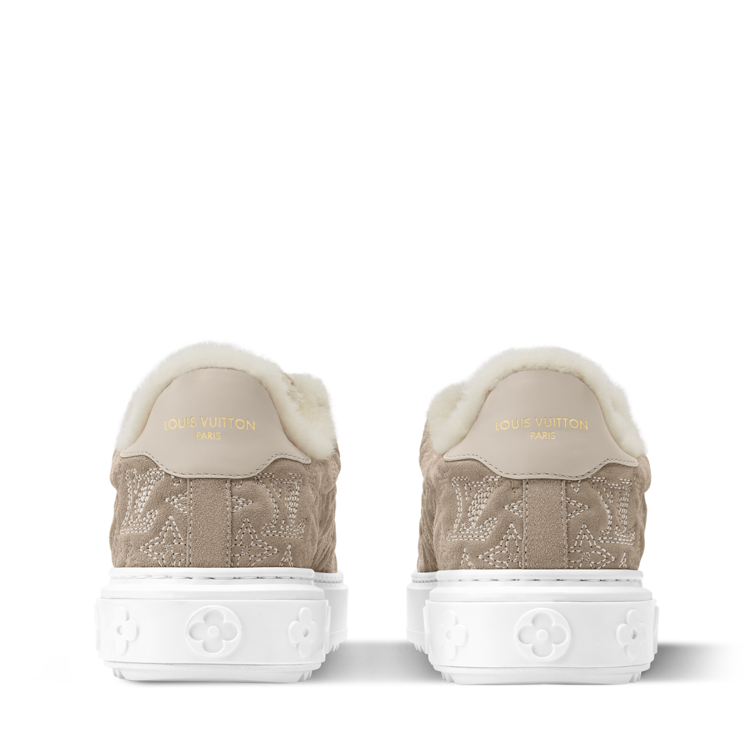 Louis Vuitton Women's Time Out Sneaker Suede Round Toe Lace-up Low-top Sneakers #333372