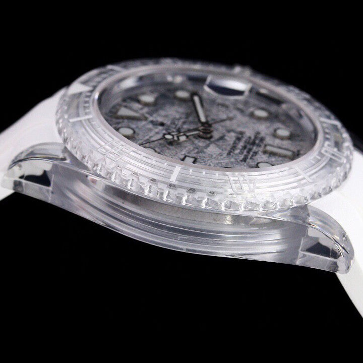 Rolex glass crystal series white tape plus transparent tape blue luminous watch accessories jewelry #82249