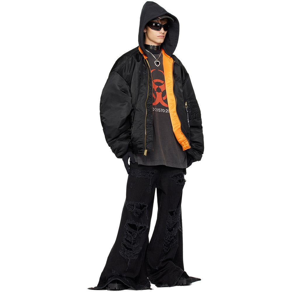 VETEMENTS Black Alpha Industries Edition Reversible Bomber Jacket #336747