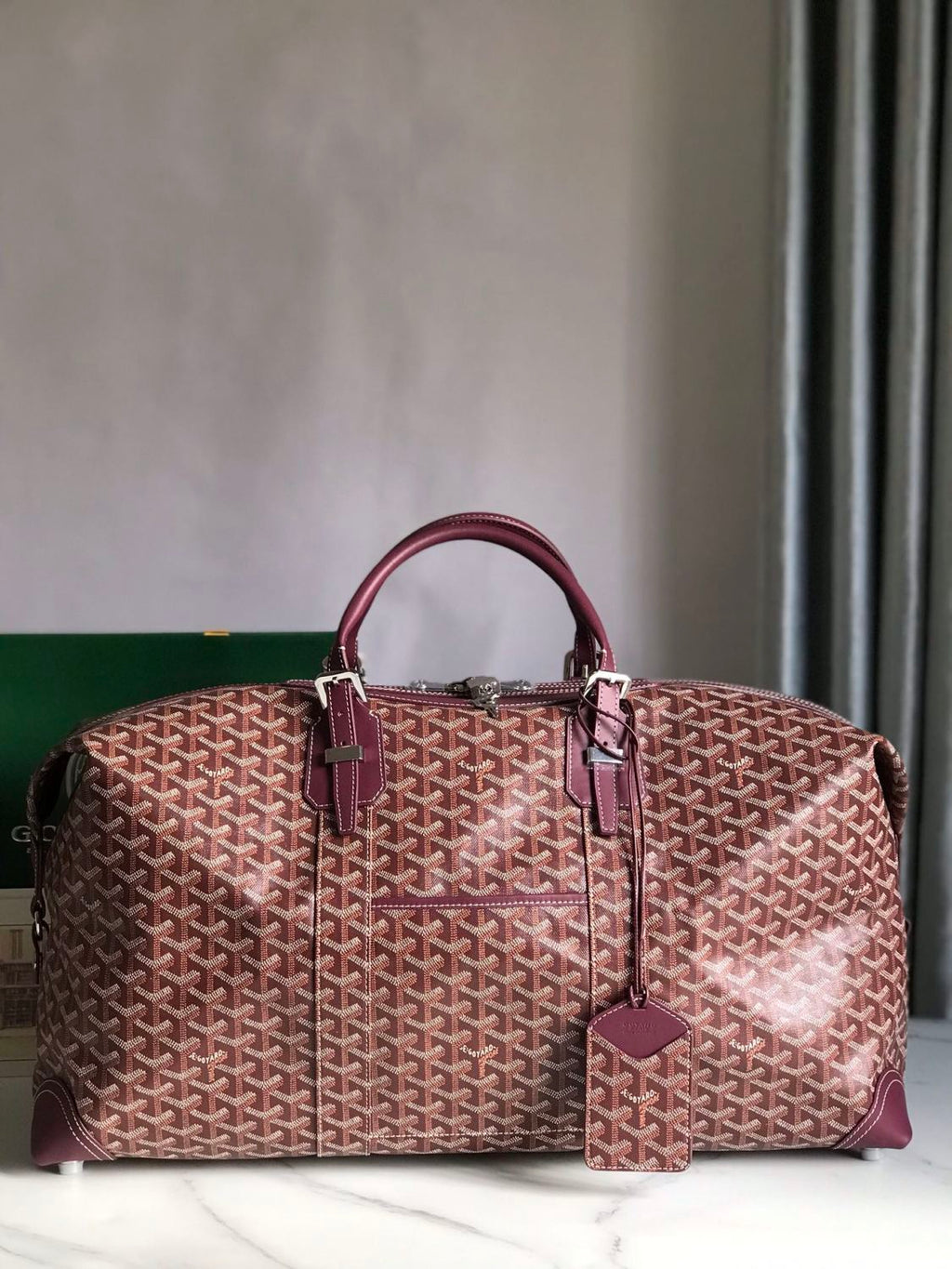 GOYARD Bowling45 Men's And Women's Fashion Classic All-over Print Zipper Closure Canvas Leather Oversized Travel Bag Bags BOWLIN045TY33CL33P #78364