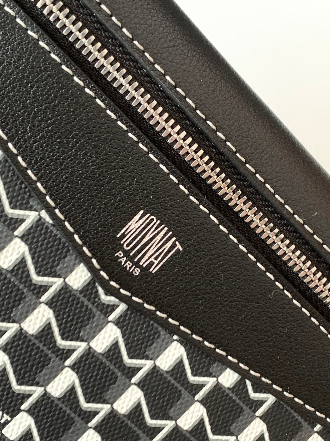Moynat M Canvas Women's Classic Fashion Black And White Patchwork Canvas Tote Bag With Hook And Eye Closure Dual Use Handles And Shoulder Strap Bag Bags #78711