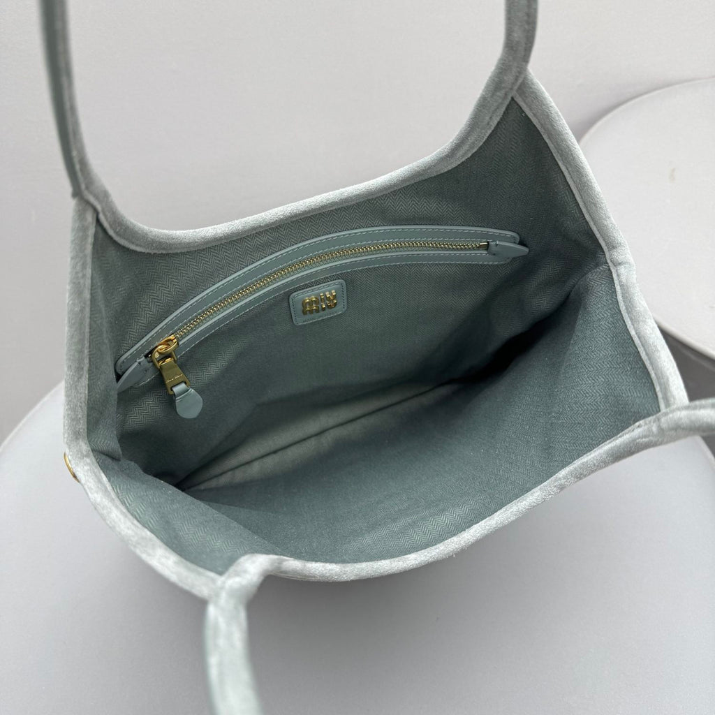 MiuMiu Powder Blue Ivy Suede Bag #382952