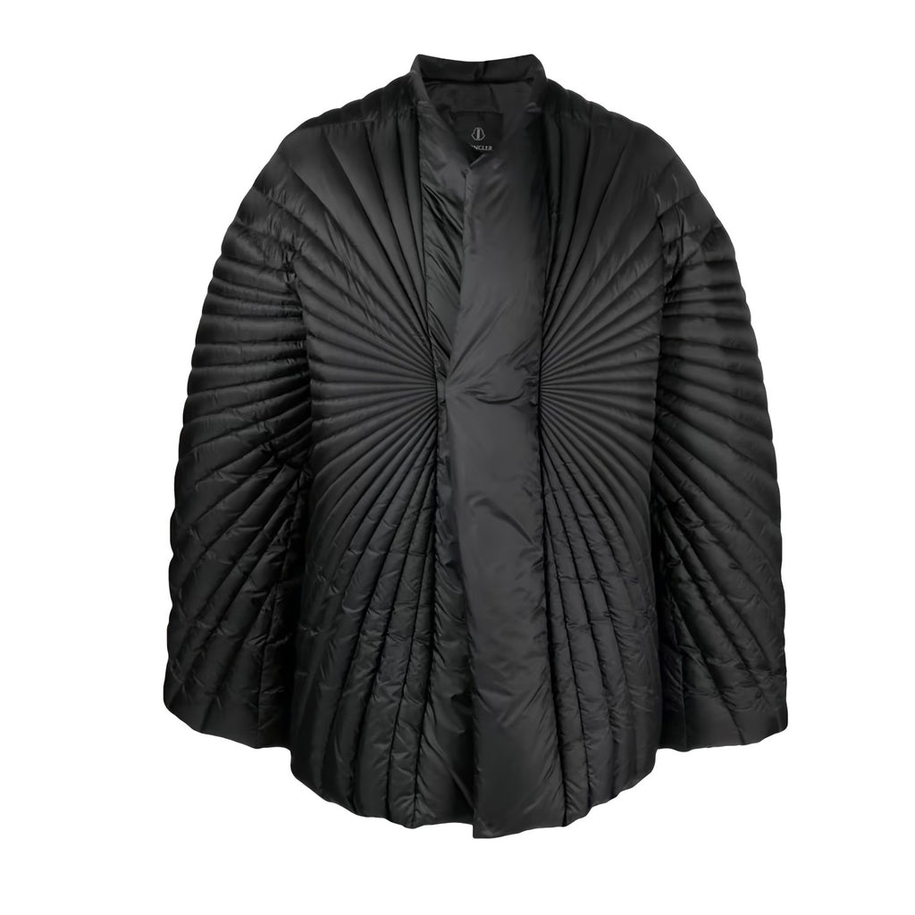 Rick Owens X Moncler Men's Women's Fall And Winter Rays Striped Down Jacket Fashion High Street Design Premium Unique Jacket Ngvp #2497
