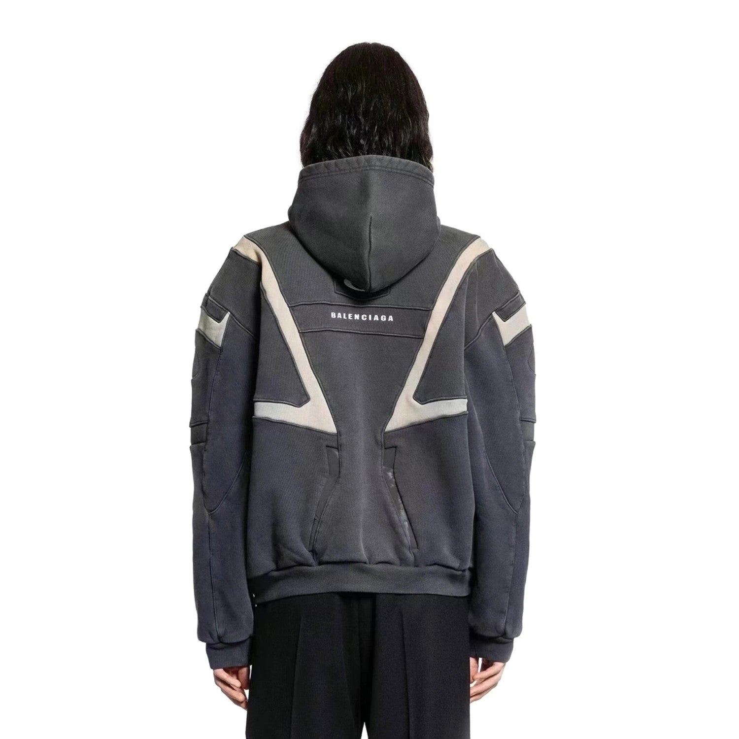 Balenciaga Men's Spring/Autumn Fashion Casual Hooded Zipper Long Sleeved Sweatshirt Jacket #78194