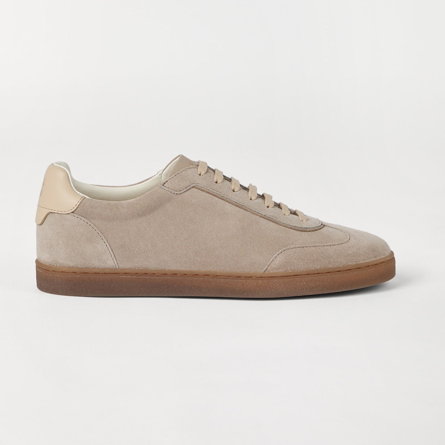 Brunello Cucinelli Men's Spring And Summer Washed Suede Rubber Sole Shoes Fashion Casual Solid Color Flat Sneakers Ngvp #1983