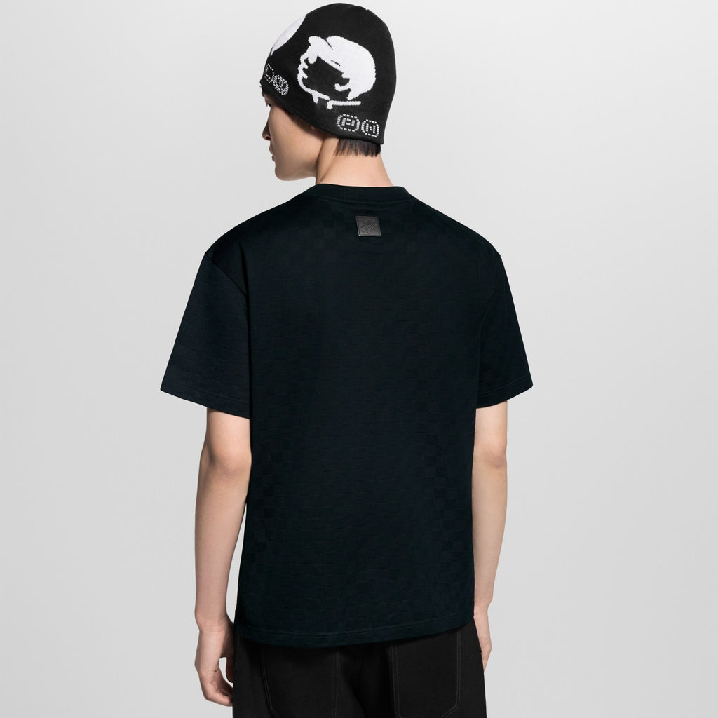 Louis Vuitton Men's Summer Fashion Casual Solid Color Beaded Embroidered Logo Jacquard Fabric Short-sleeve T-Shirt #78452