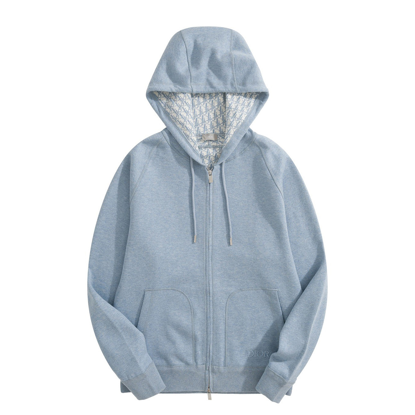 Dior Men's Spring and Autumn Solid Color Hooded Drawstring Cashmere Zipper Jacket Casual Trousers Pants Set Suit #72952