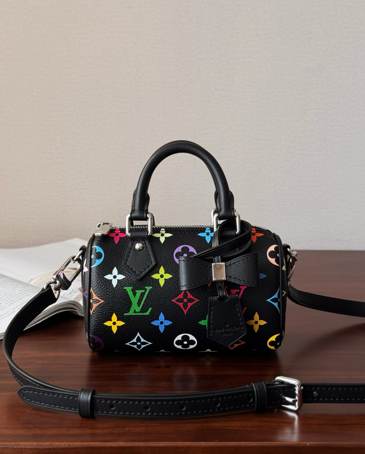 Louis Vuitton LV x TM Nano Speedy Women's Colorful Monogrammed Canvas Leather Tote Shoulder Bag Bags #76129