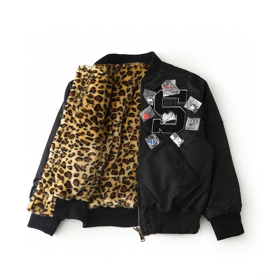 Supreme Supreme X Hiroshi Fujiwara Goodenough Collaboration Men's Autumn/winter Ss25 Patch Logo Design Zip-up Long-sleeved Jacket Includes Eight Diy Customisation Badges Ngvp #2627